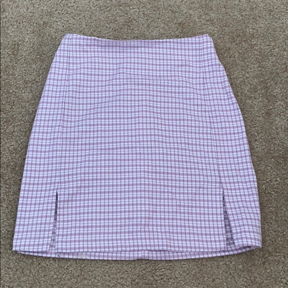Brandy Melville Purple Plaid Skirt